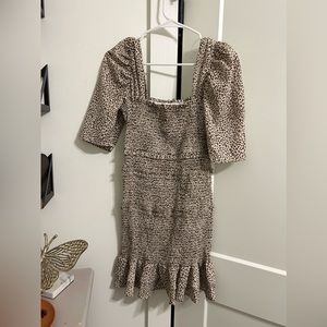 Smocked Cheetah Dress NWT